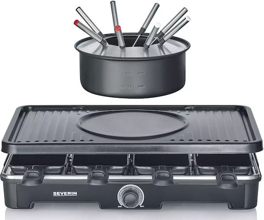 Severin Επιτραπέζια Ηλεκτρική Ψησταριά Raclette Λείας Πλάκας 1400W με Ρυθμιζόμενο Θερμοστάτη