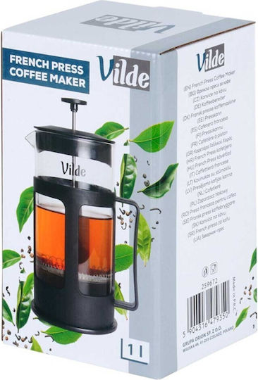 Vilde Vilde Manual Filter Coffee Maker Stainless Steel Black 1lt