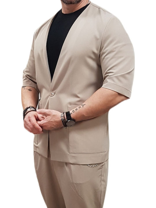 Καλοκαιρινό Ανδρικό Σακάκι Beige