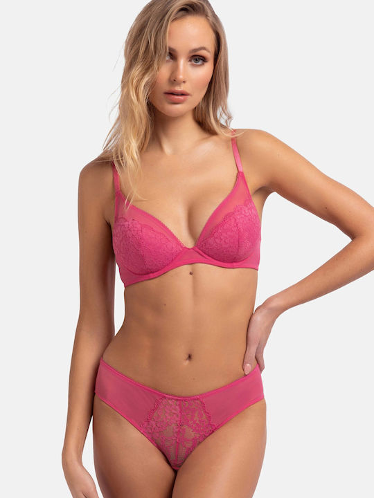 Pink/beige Сутиен за Дълбоко Деколте & с Банели 2Pack
