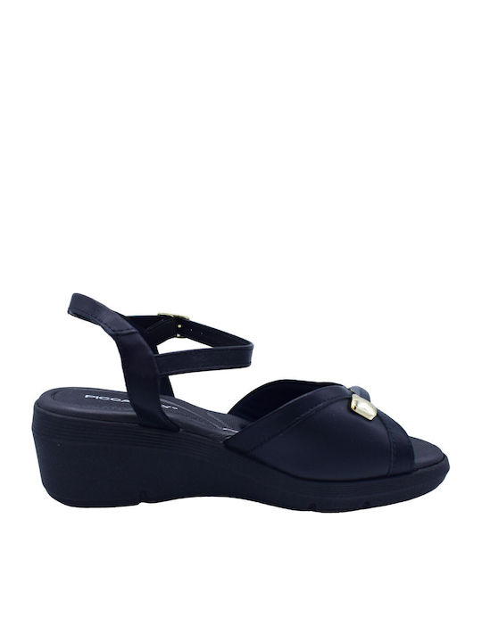 Picadilly Anatomic Women's Synthetic Leather Platform Shoes Black