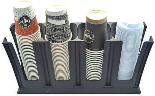 Colorato Plastic Cups / Lids Dispenser with 4 Compartments