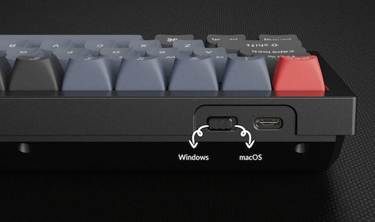 Keychron Q2 Q2-J2 Tastatură Mecanică de Gaming cu Comutatoare Gateron G-Pro Brown și Iluminare RGB Engleză SUA Albastră