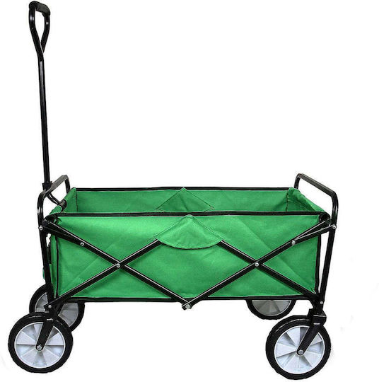 Zusammenklappbar Gartenkarre Metallisch Vierrädrig mit Maximalem Ladegewicht 70kg