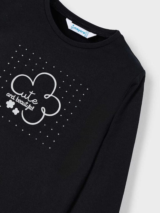 Kids' Shirt Long Sleeve Navy Blue Basic