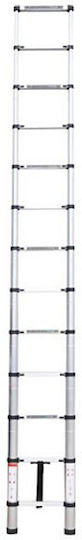 Prostep Teleskopische Leiter Aluminium 13 Stufen mit maximaler Höhe 3.8m