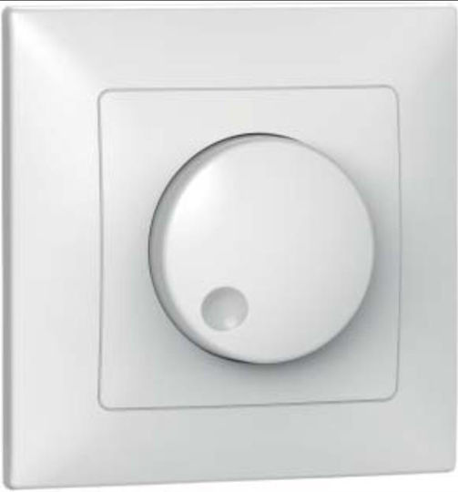 Master Electric Recessed Dimmer Switch with Universal Frame Rotary 400W in White Color