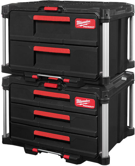 Milwaukee Συρταριέρα Εργαλείων Plastic with 2 Drawers W56xD41xH36cm Packout