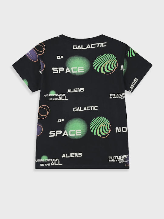 Kids' T-shirt Black Futuristic