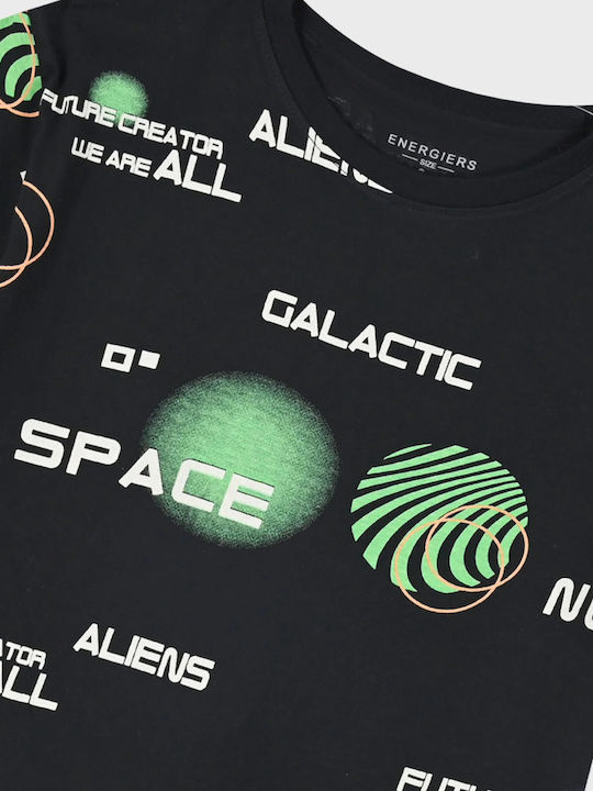 Kids' T-shirt Black Futuristic