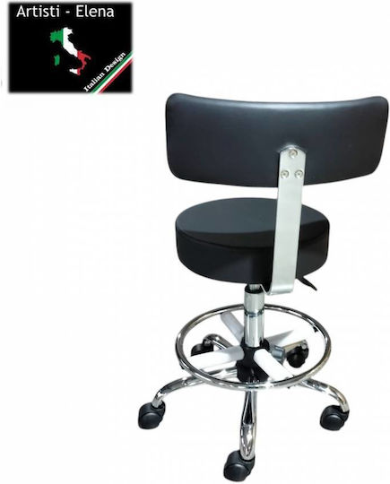 Medical Stool with Backrest Black MST002-2