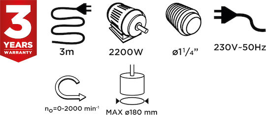 Graphite Καροτιέρα Χειρός 2200W
