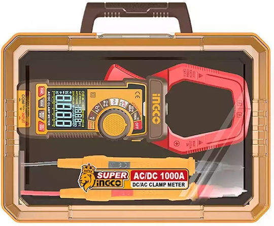 Ingco Αμπεροτσιμπίδα Ψηφιακή 1000A AC DCM610002 True RMS με NCV