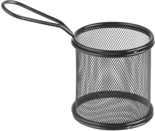 Ready Deep Fry Basket Serving Basket Metallic with Diameter 9cm and Height 9cm 1pcs