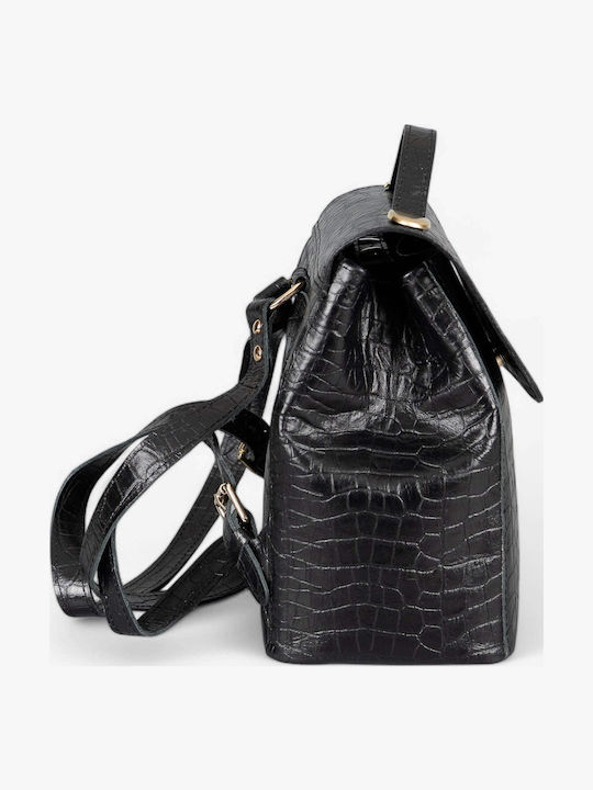 De piele Geantă de damă Rucsac Neagră