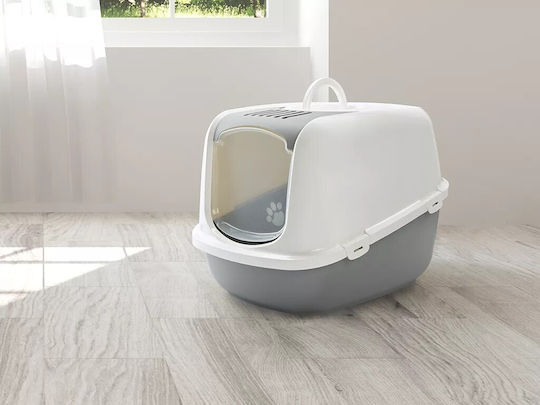Savic Nestor Jumbo Τουαλέτα Γάτας Κλειστή Λευκή Μ66.5 x Π48.5 x Υ46.5cm