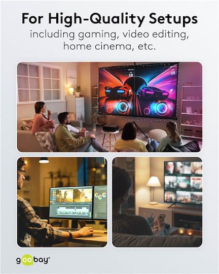 Goobay USB 4 Video Cable USB-C male - USB-C / DisplayPort 240W PD Μαύρο 1m 74183