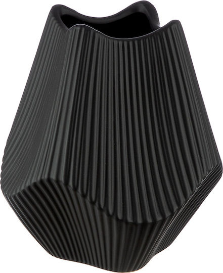 ArteLibre Vază Ceramică Neagră Φ15xÎ18cm