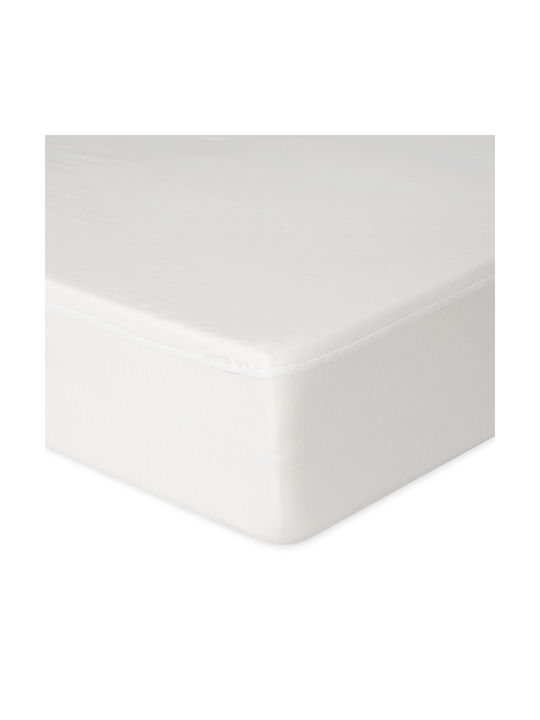 Matex Бебешки Чаршаф За Количка Фланела с ластик Бял 80x160бр