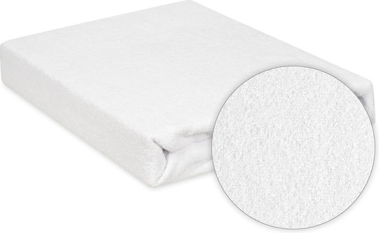 Matex Бебешки Чаршаф За Количка Памук с ластик Бял 70x140бр