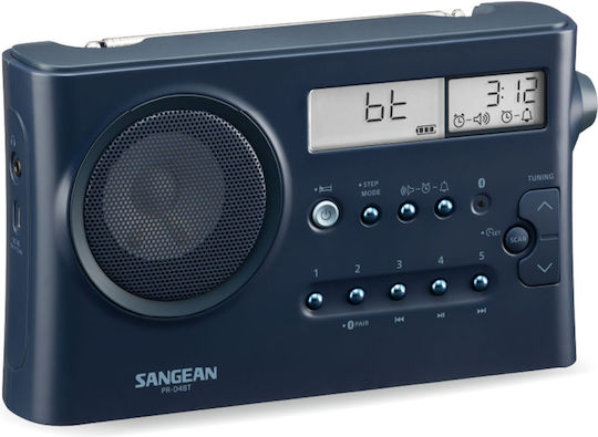 Sangean PR-D4BT Φορητό Ραδιόφωνο Μπαταρίας με Bluetooth Dark Blue