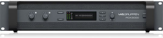 Lab Gruppen PDX3000 Leistungsverstärker PA-Verstärker 2 Kanäle 1500W/4Ω 800W/8Ω und USB-Anschluss in Schwarz Farbe