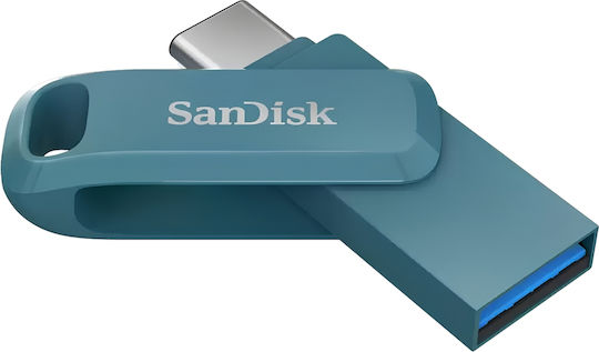 Sandisk Ultra Dual 128GB USB 3.2 Stick with connection USB-A & USB-C Blue