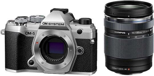 Olympus OM-5 Mirrorless Φωτογραφική Μηχανή Kit (ED 14-150mm F4-5.6 II) Ασημί