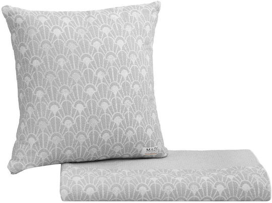 Madi Dominor Armchair Throw 170x180cm Gray