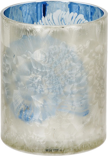 ArteLibre Laterne Glas Blau 10x10x13cm 1Stück