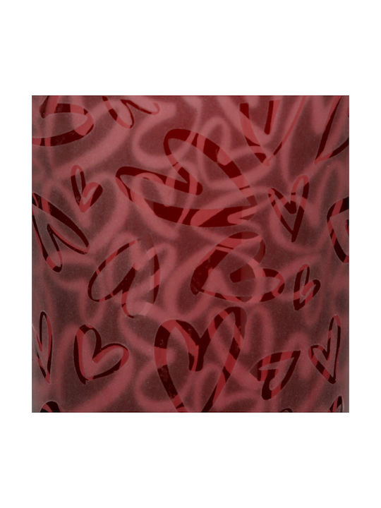 ArteLibre Laterne Glas Rot 10x10x13cm 1Stück