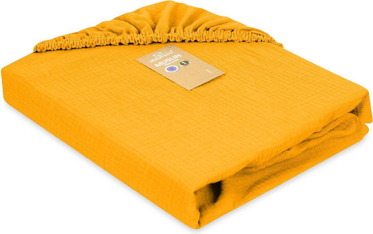 Matex Baby Bettlaken Für Krippe Baumwolle Angepasst Gelb 70x140cm