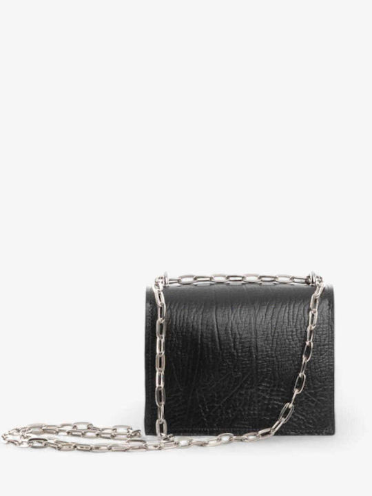 Leder Damentasche Schultertasche Schwarz