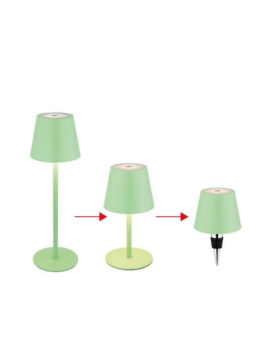 Globo Lighting Table Lamp with Green Shade and Base