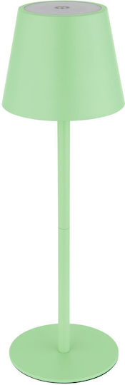 Globo Lighting Metal Table Lamp with Green Shade and Base