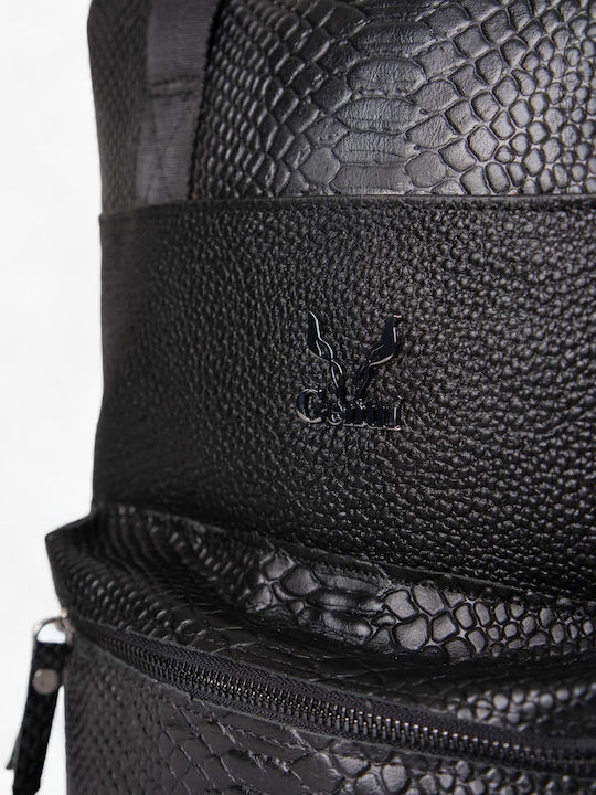 De piele Geantă de damă Rucsac Neagră