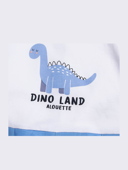 Tender Comforts Tender Comforts Design Dinosaur Baby Bodysuit White