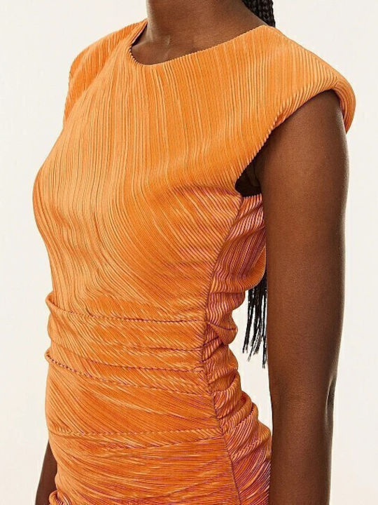 Sommer Midi Abendkleid Orange