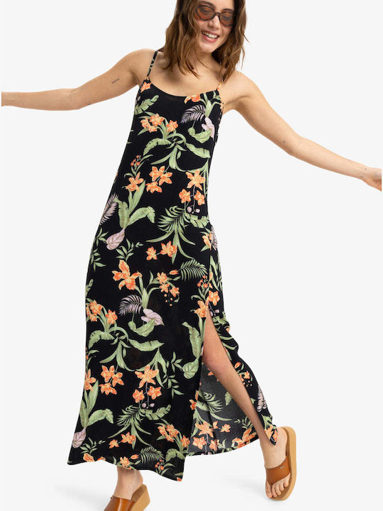 Island Escape Rochie De Vară Maxi Culoare Full Face Antracit