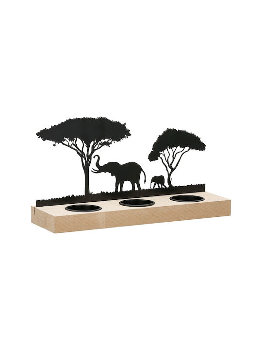 ArteLibre Candle Holder suitable for Tealights Metal 24x13x7cm 1pcs Various Colors