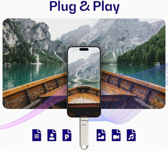 Buddi 128ГБ USB 3.1 Стик Сив