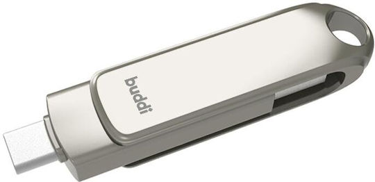 Buddi 64ГБ USB 3.1 Стик Сив