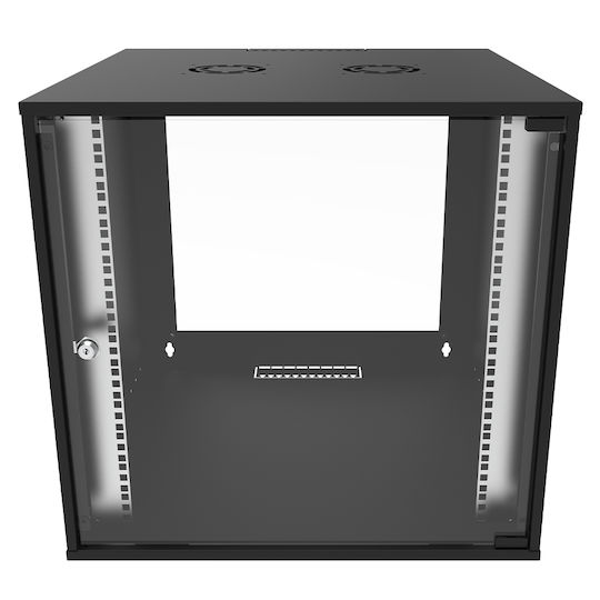 Canovate Wandmontiert Rack-Schrank 9U 60x60cm Schwarz WC1S-9-0966A