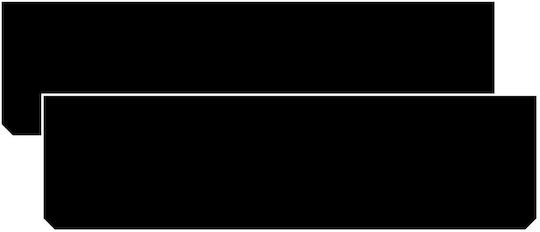 Satz 2 Gummi-Schmutzfänger 62 x 17 cm