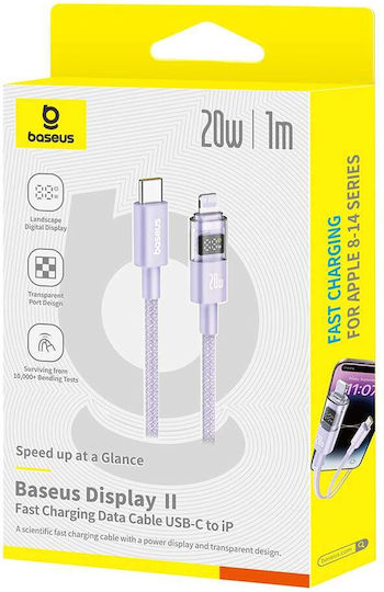 Baseus Data USB-C to Lightning Cable 20W Μωβ 1m P10382703511-00