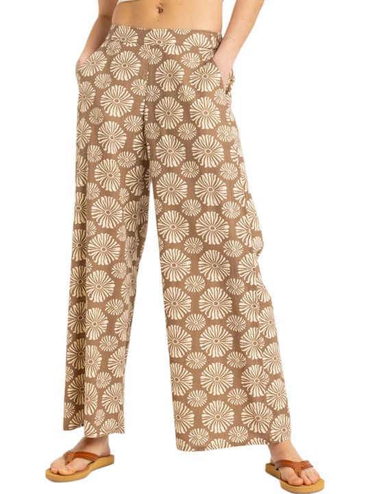 Avenue Women's Fabric Trousers Floral Portobella Tropical Tile