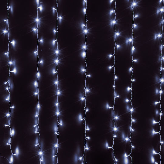 600 Lichterketten LED 6m. x 300cm Kaltes Weiß Typ Vorhang 1Stück