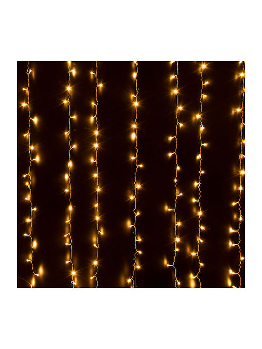 240 Lichterketten LED 3m. x 200cm Warmes Weiß Typ Vorhang 1Stück