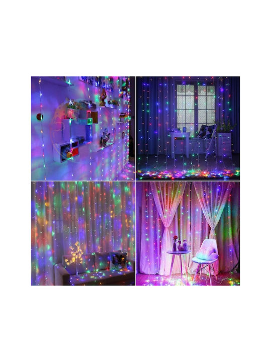 600 Λαμπάκια LED 6μ. x 300εκ. RGB τύπου Κουρτίνα