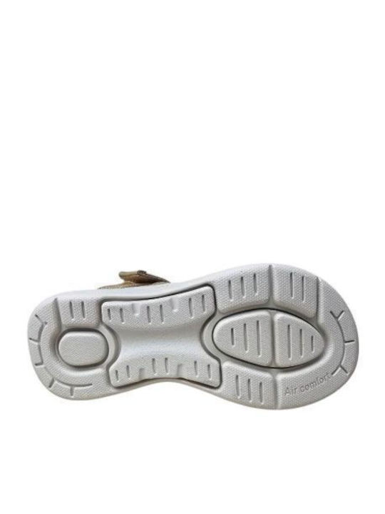 Women's Flat Sandals in Beige Color